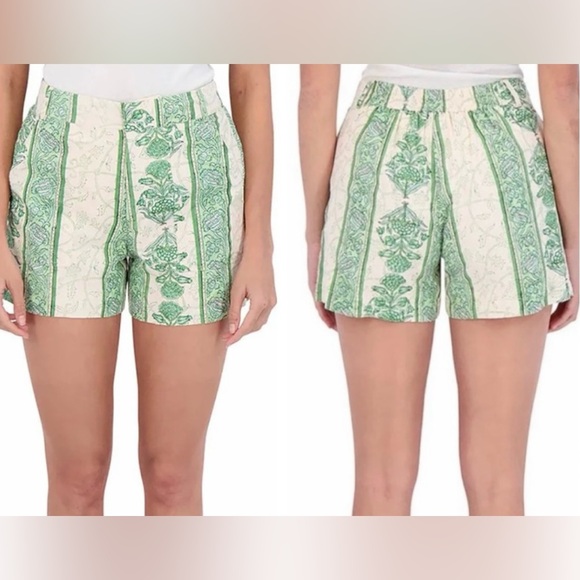 Roller Rabbit Pants - Roller Rabbit NWT Berrino High-Rise Sierra Botanical Floral Print Shorts🥨🥨